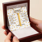 To My Wife Engraved 4 Sided Stick Necklace