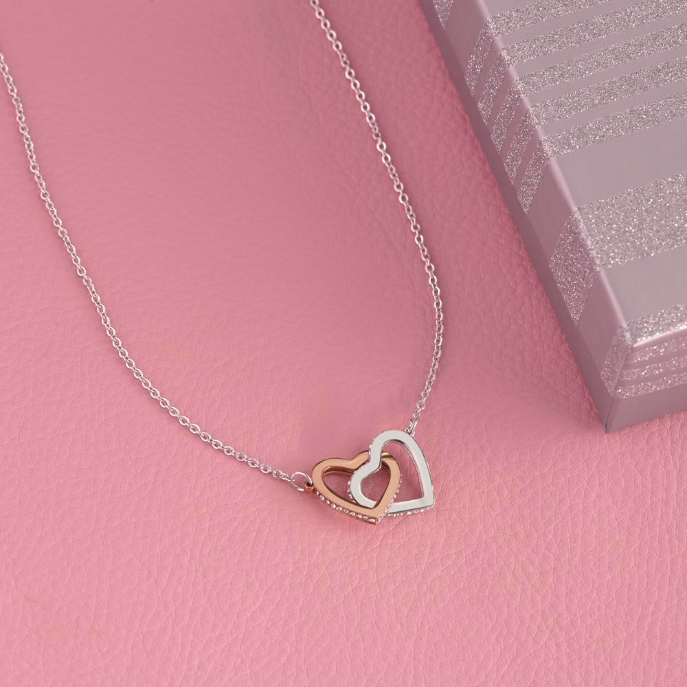 To My Love Inter Locked  Hearts Necklace, Christmas Gift