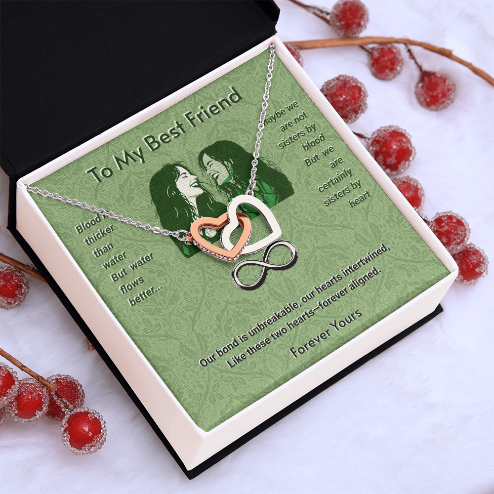 Interlocked Hearts Necklace For Best Friends