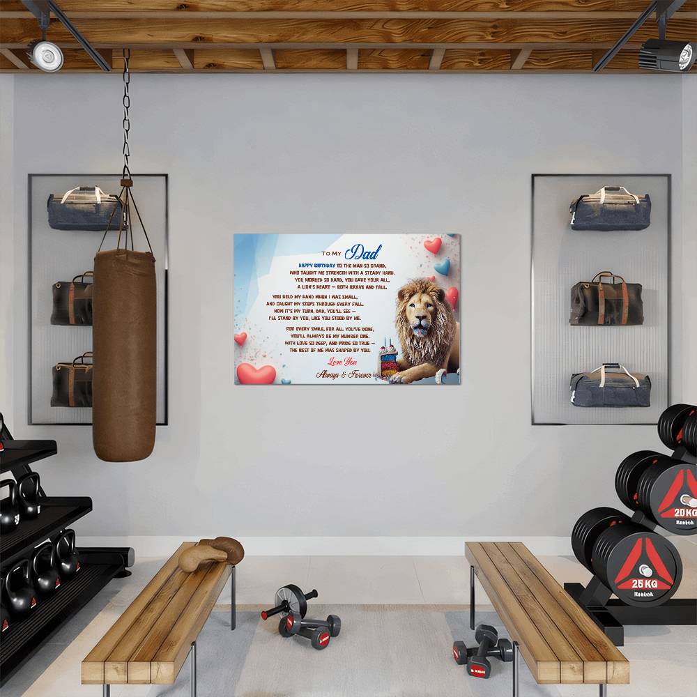 Happy Birthday Dad, High Gloss Metal Wall Art Print,