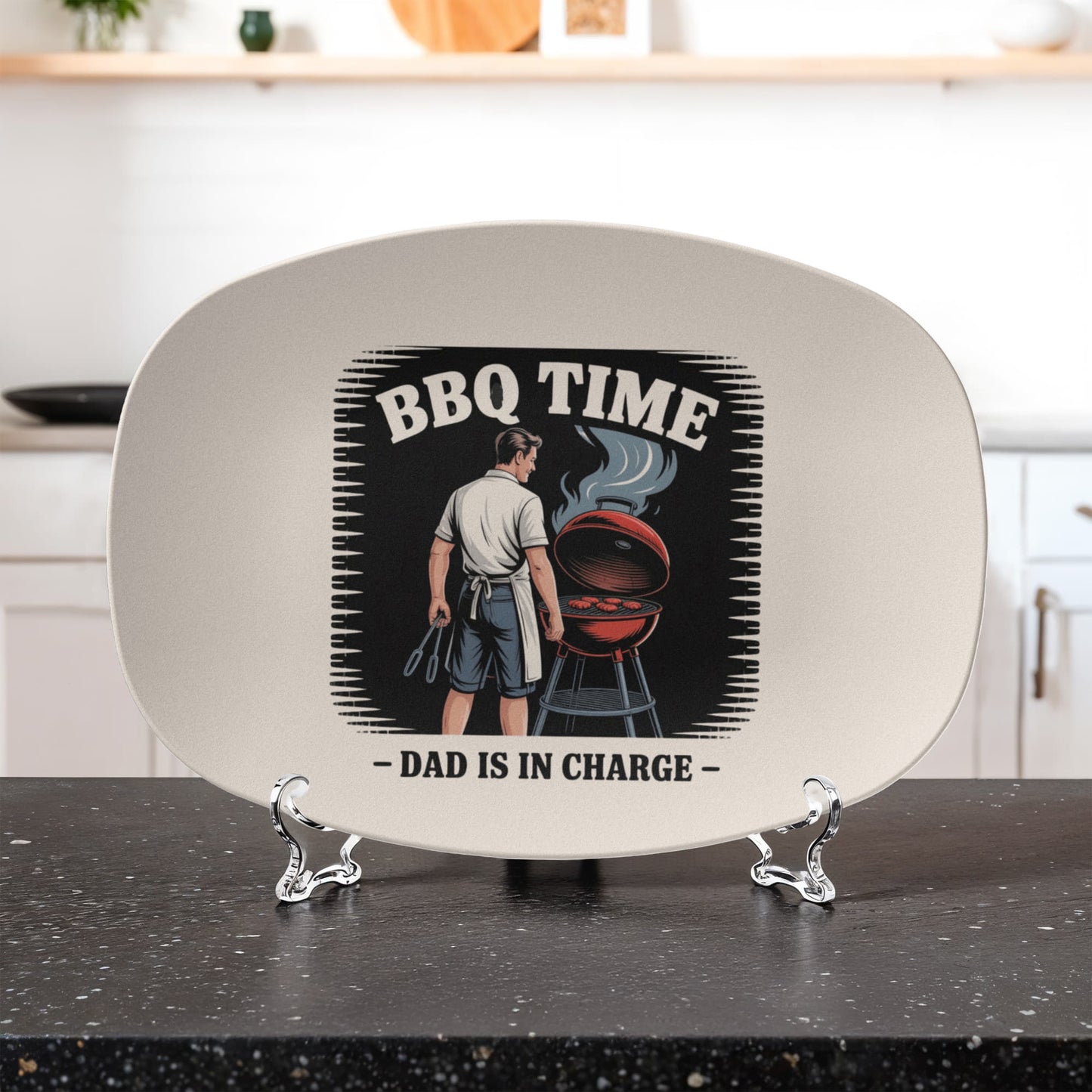 BBQ Time, Dad Is In Charge Service Plate