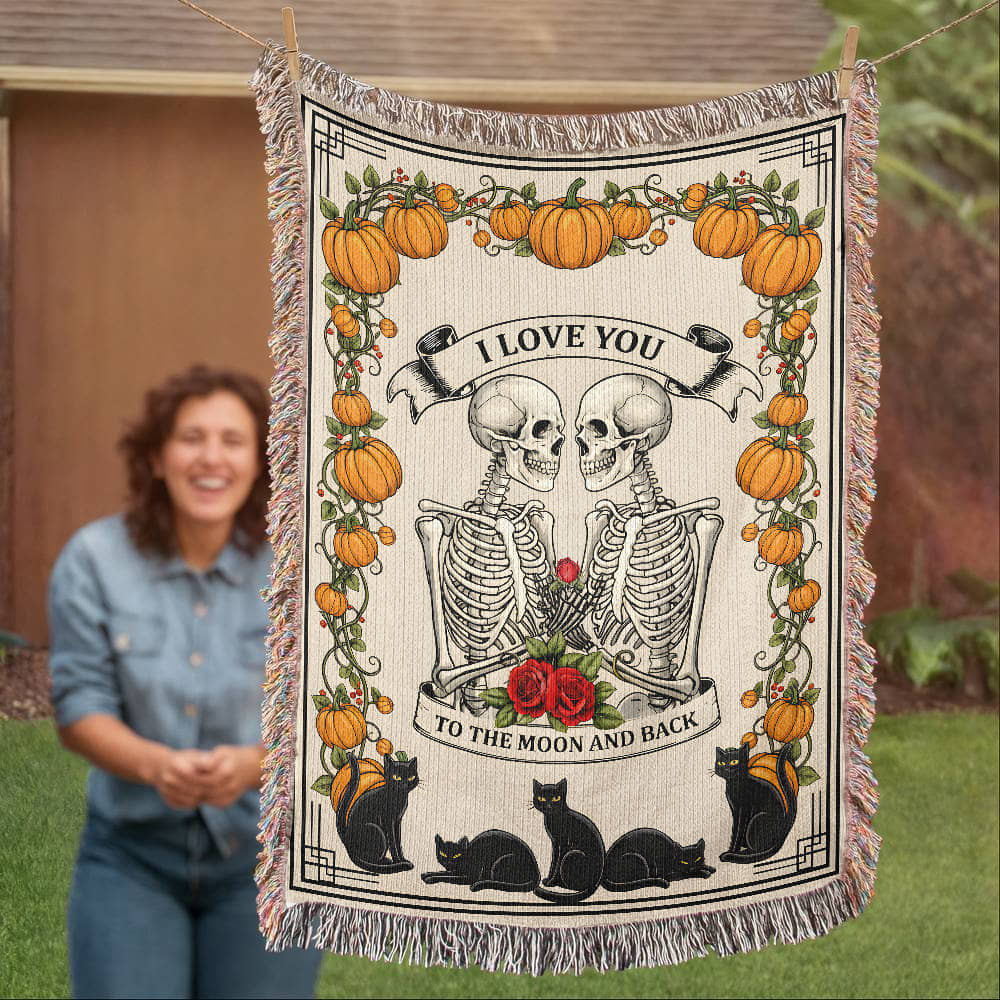 Halloween Blanket, I Love You To The Moon And Back,