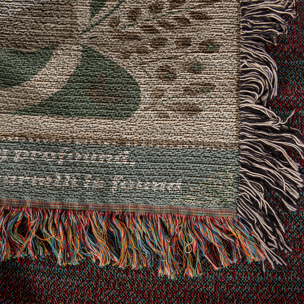 Wrapped With Paws & Love Woven Blanket Gift For Cat Mom