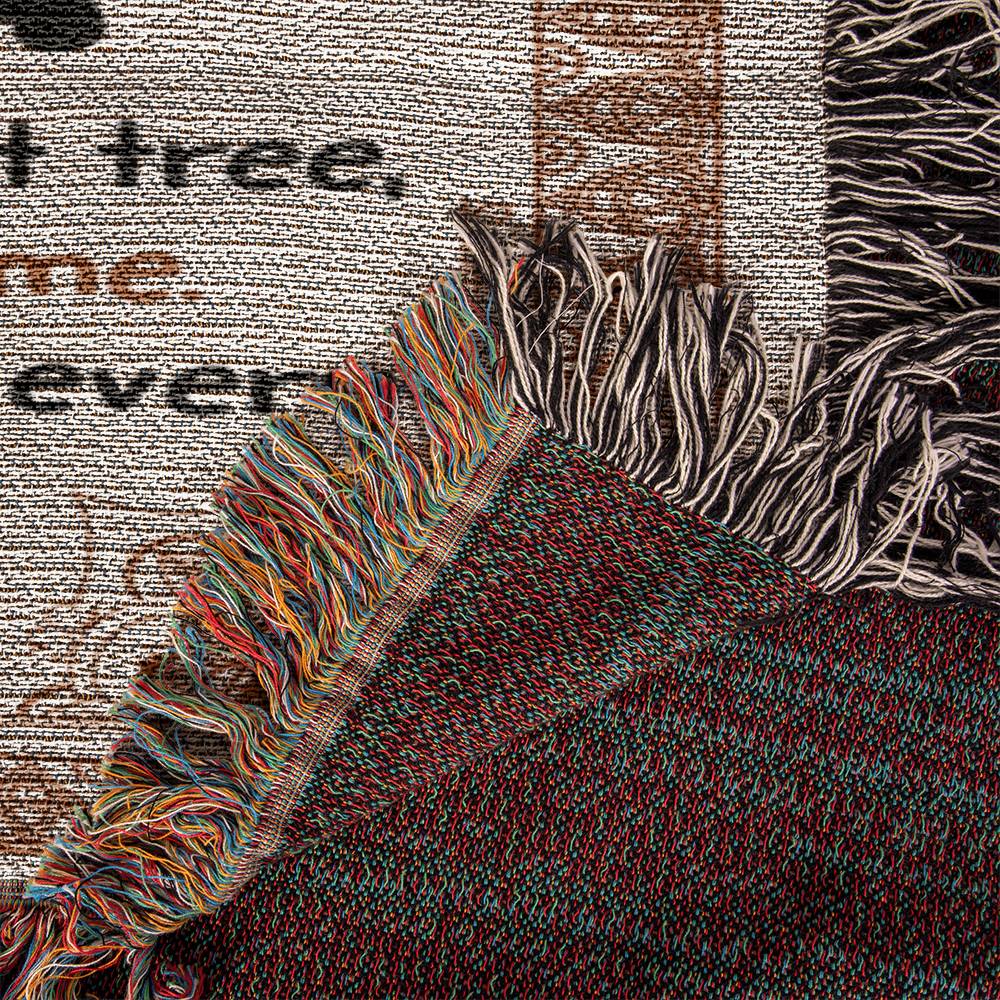 "To My Grandfather" Woven Blanket, Gift For Father's Day, Birthday