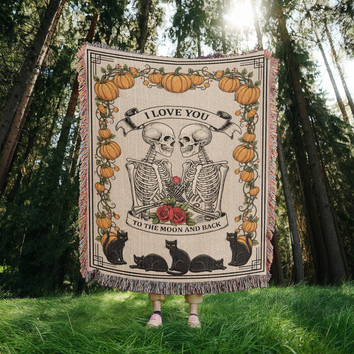 Halloween Blanket, I Love You To The Moon And Back,