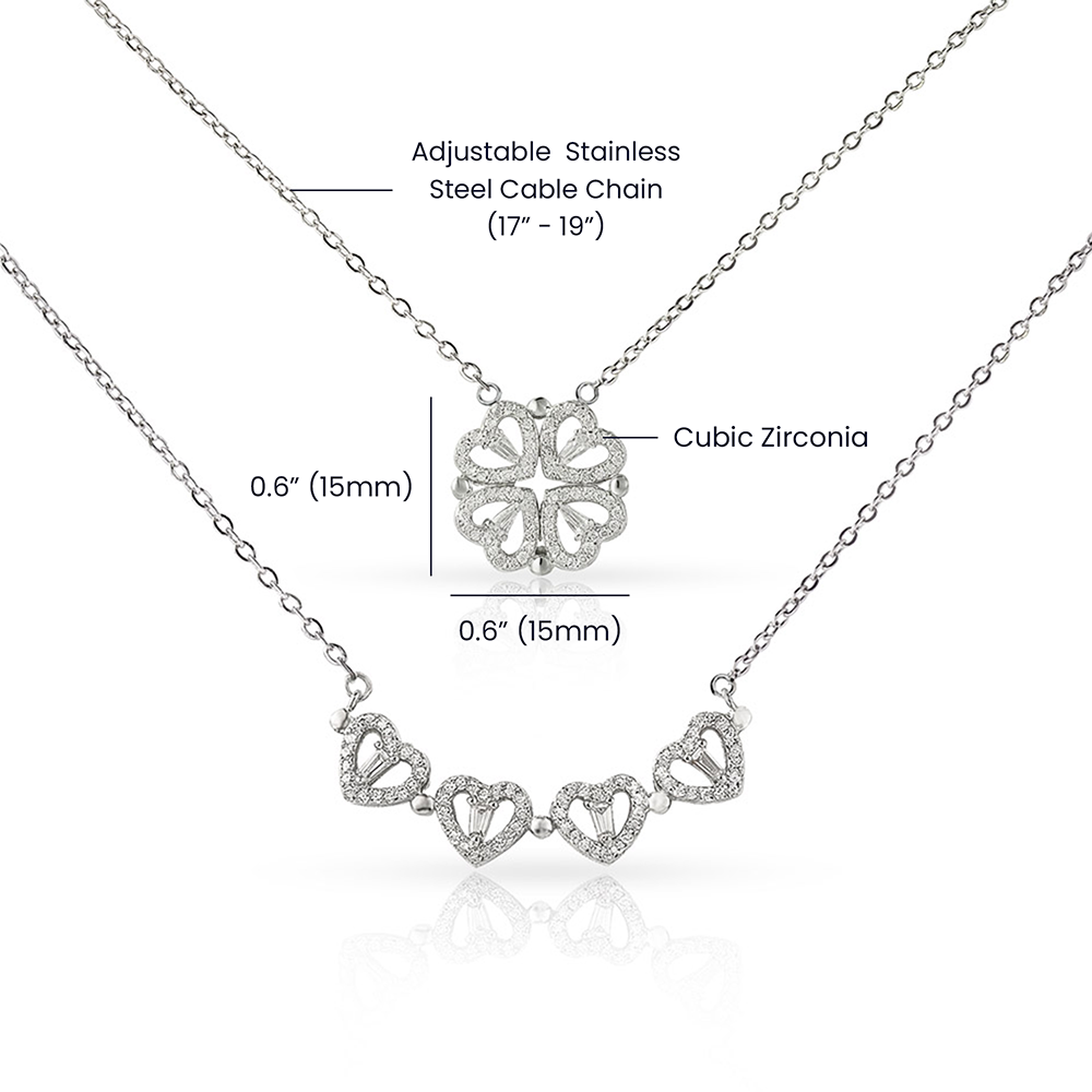 Bonus Mom Clover Necklace Gift For Step Mother