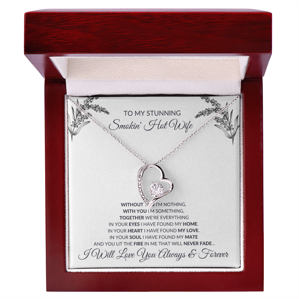 Forever Love Necklace - Heart Pendant Necklace With Cubic Zirconia Sparkling Crystal Pendant