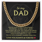 Cuban Link Chain - Mens Gold Necklace Adjustable 14K Gold Chain Gift For Dad