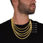 Cuban Link Chain - Mens Gold Necklace Adjustable 14K Gold Chain Gift For Dad