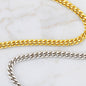 Cuban Link Chain - Mens Gold Necklace Adjustable 14K Gold Chain Gift For Dad