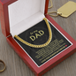Cuban Link Chain - Mens Gold Necklace Adjustable 14K Gold Chain Gift For Dad