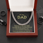 Cuban Link Chain - Mens Gold Necklace Adjustable 14K Gold Chain Gift For Dad