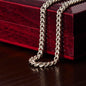 Cuban Link Chain - Mens Gold Necklace Adjustable 14K Gold Chain Gift For Dad