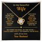To My Beautiful Wife Love Knot Necklace Gift