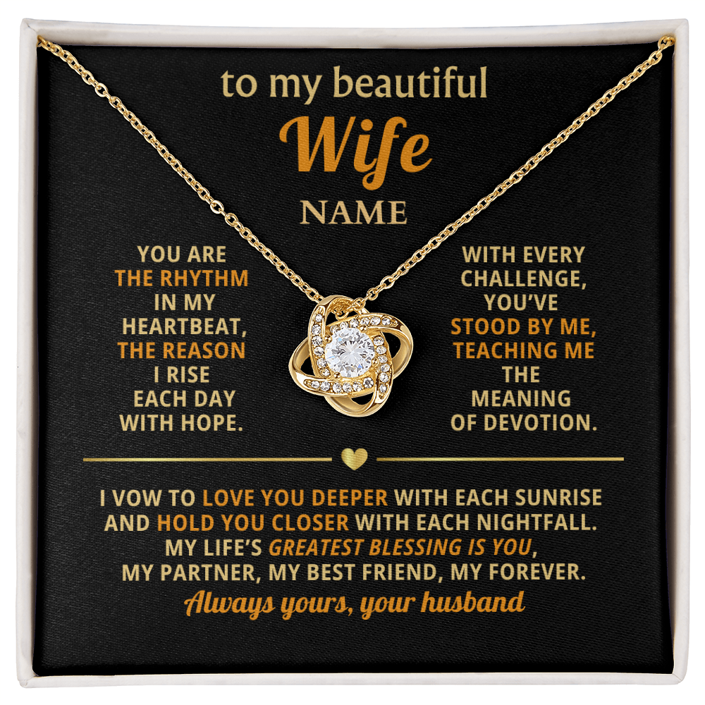 Love Knot Necklace – Romantic Gold Knot Pendant With Cubic Zirconia Jewelry Gift