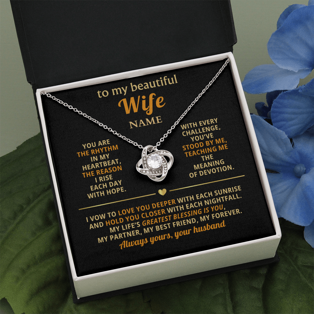 Love Knot Necklace – Romantic Gold Knot Pendant With Cubic Zirconia Jewelry Gift