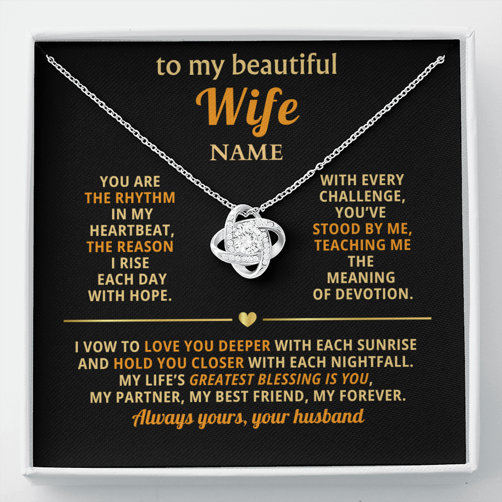 Love Knot Necklace – Romantic Gold Knot Pendant With Cubic Zirconia Jewelry Gift