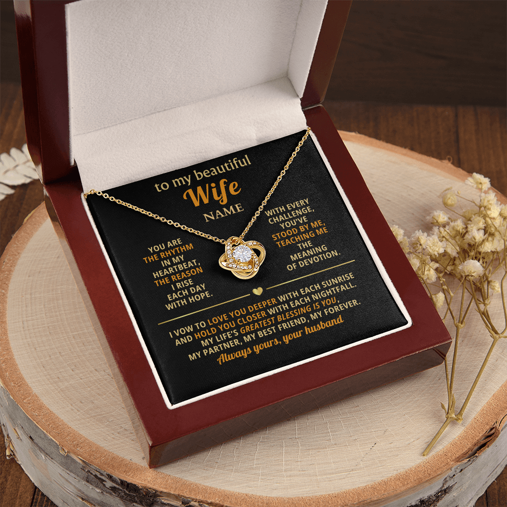 Love Knot Necklace – Romantic Gold Knot Pendant With Cubic Zirconia Jewelry Gift