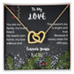 To My Love Inter Locked  Hearts Necklace, Christmas Gift