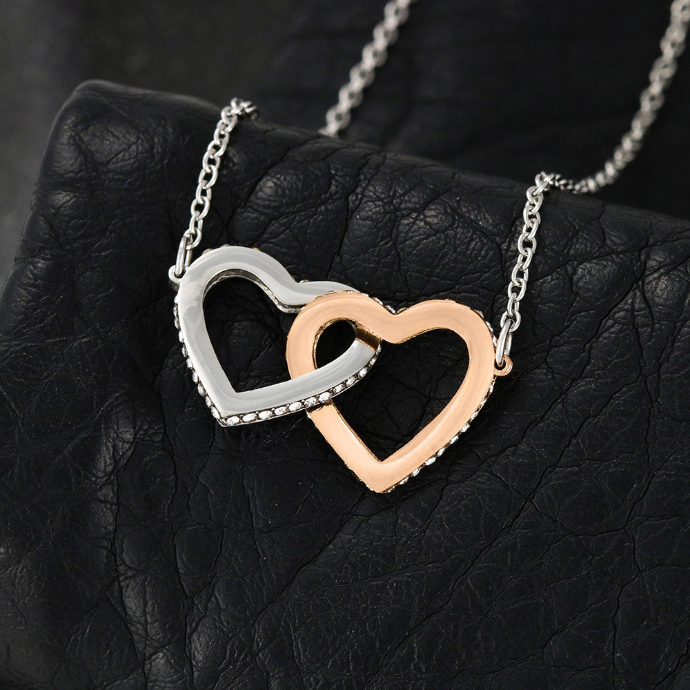 To My Love Inter Locked  Hearts Necklace, Christmas Gift