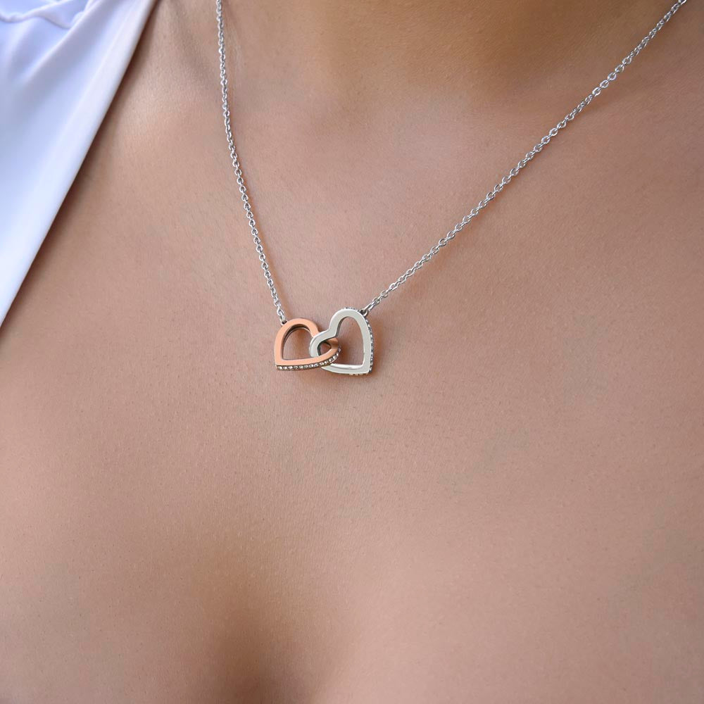 To My Love Inter Locked  Hearts Necklace, Christmas Gift