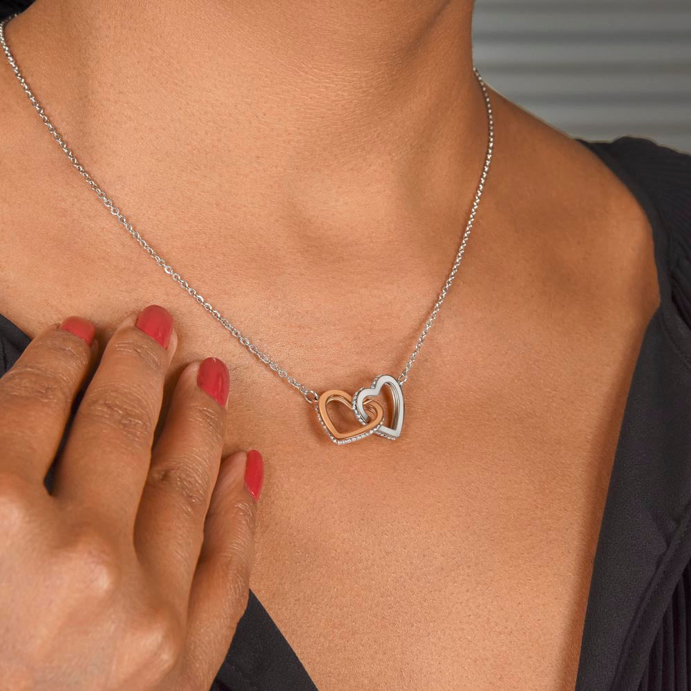 To My Love Inter Locked  Hearts Necklace, Christmas Gift