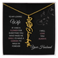 Birth Flower Necklace – Custom Name Pendant With Adjustable Chain & 18K Gold Finish