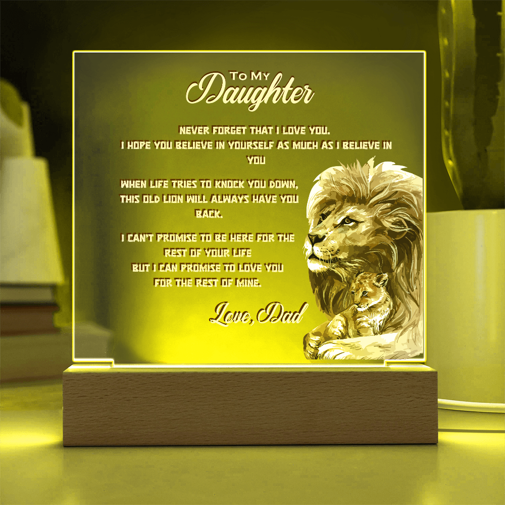 To My Daughter From Dad Printed Acrylic Led Lamp