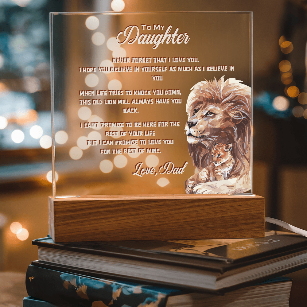 To My Daughter From Dad Printed Acrylic Led Lamp