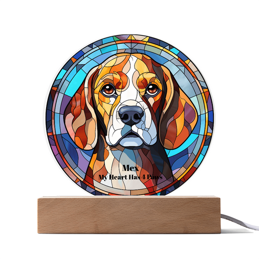 Acrylic Led Lamp Beagles Dog Parent Gift Pet Memory Keepsake