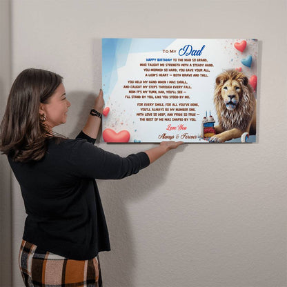 Happy Birthday Dad, High Gloss Metal Wall Art Print,