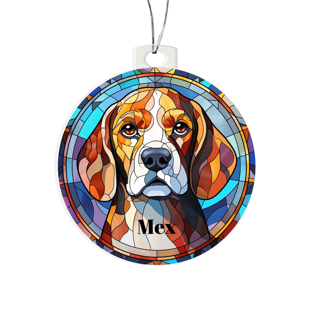 Acrylic Ornament Beagle Dog Parents Gift Pet Memory Keepsake