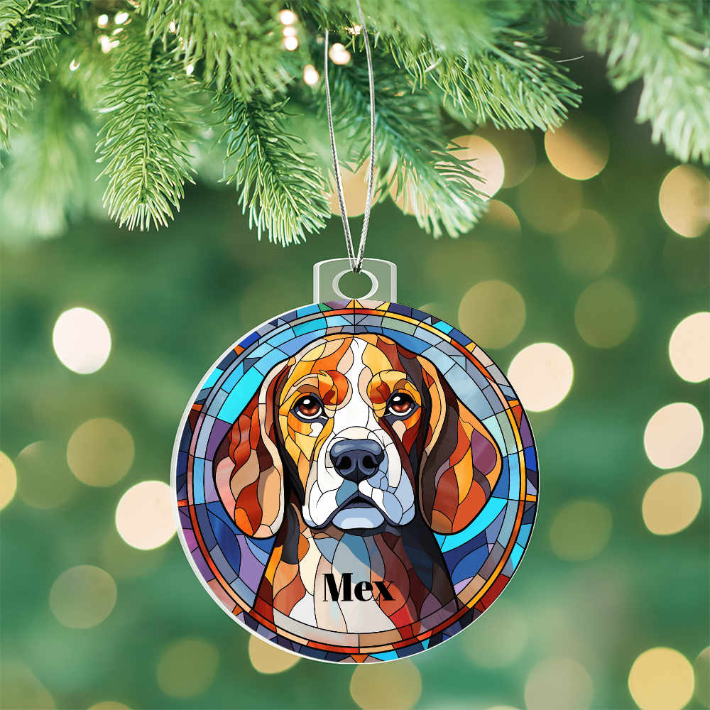 Acrylic Ornament Beagle Dog Parents Gift Pet Memory Keepsake