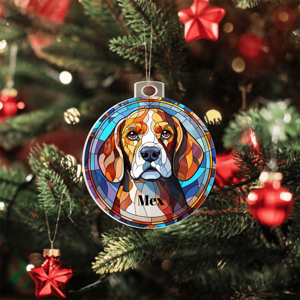Acrylic Ornament Beagle Dog Parents Gift Pet Memory Keepsake