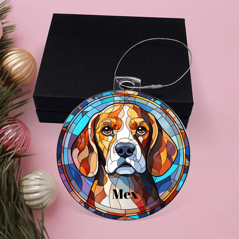 Acrylic Ornament Beagle Dog Parents Gift Pet Memory Keepsake