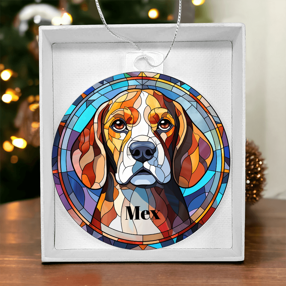 Acrylic Ornament Beagle Dog Parents Gift Pet Memory Keepsake