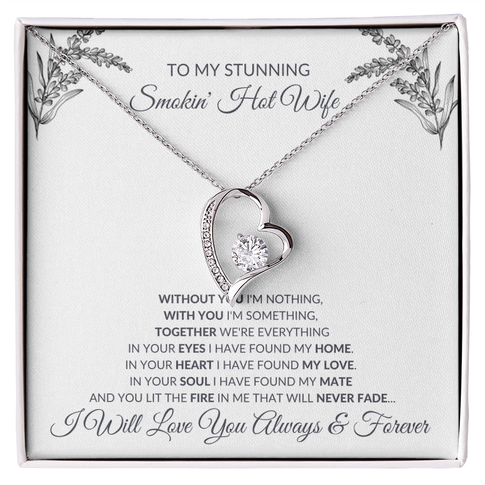 Forever Love Necklace - Heart Pendant Necklace With Cubic Zirconia Sparkling Crystal Pendant