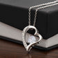 To My Daughter Heart Shaped Forever Love Necklace