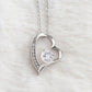 To My Daughter Heart Shaped Forever Love Necklace