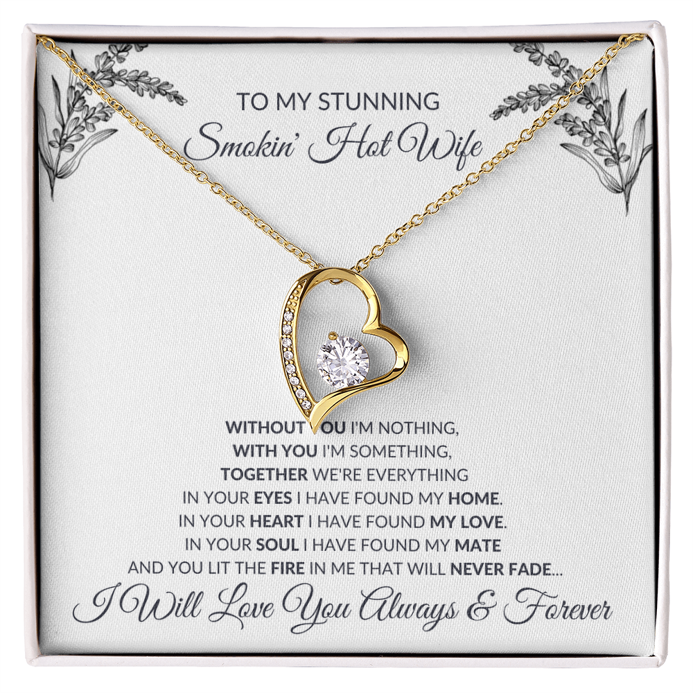 Forever Love Necklace - Heart Pendant Necklace With Cubic Zirconia Sparkling Crystal Pendant