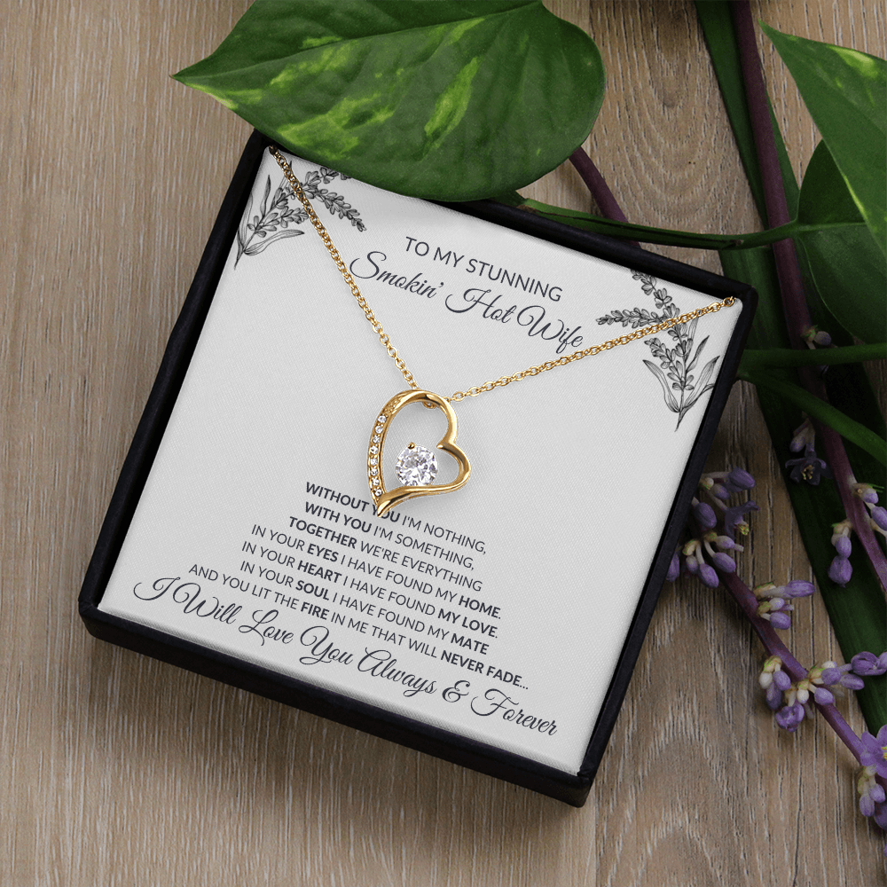 Forever Love Necklace - Heart Pendant Necklace With Cubic Zirconia Sparkling Crystal Pendant