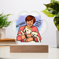 Personalised Pet Memorial Paw Shaped Acrylic Plaque Led Lamp