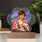 Personalised Pet Memorial Paw Shaped Acrylic Plaque Led Lamp