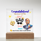Trump Giving "Best Dad Ever" Award Acrylic Led Lamp