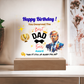 Trump Celebrating Dad's  Birthday With "The Best Dad Ever" Award Acrylic Led Lamp