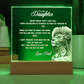 To My Daughter From Dad Printed Acrylic Led Lamp