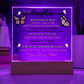 To My Daughter, My Butterfly, Acrylic Led Lamp