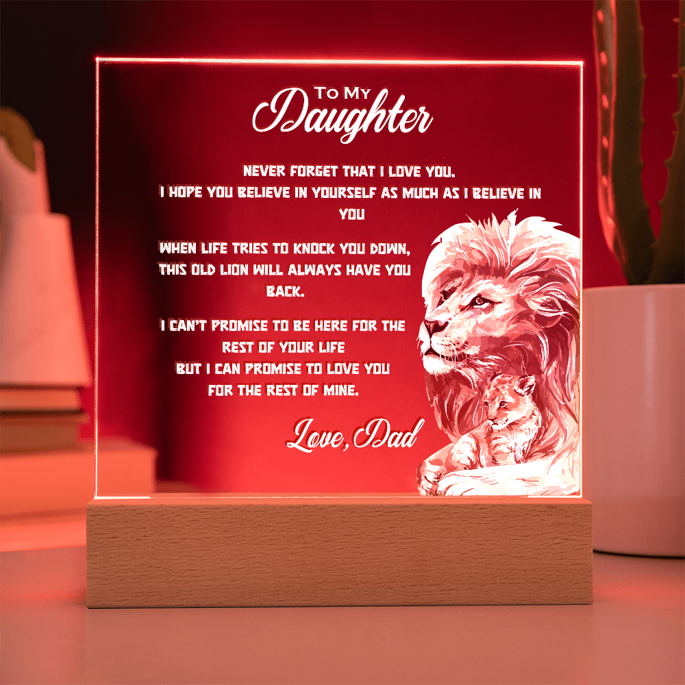 To My Daughter From Dad Printed Acrylic Led Lamp