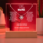 To My Mom Love Knot Necklace With Keepsake Acrylic Led LampDay