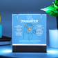 To My Daughter Love Knot Necklace With Keepsake Acrylic Led Lamp